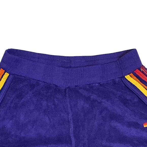 Aviator Nation Purple Rainbow Stripe Terry Dolphin Shorts Women Small - Picture 2 of 10